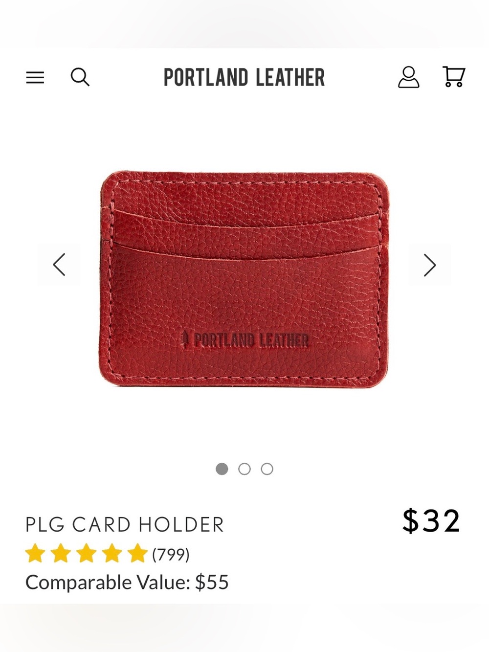 Portland Leather Chili Red Small
Koala Sling Bag and Card Holder - Picture 5 of 6